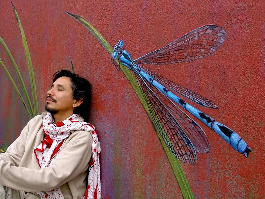 Detail of The Botanical Mural by Mona Caron