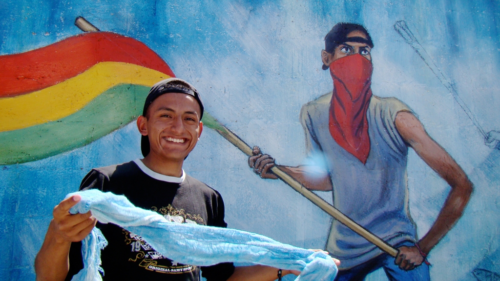 Making of the Mural Cochabamba, Bolivia by Mona Caron