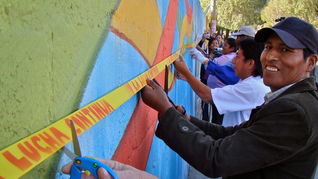 Unveiling the Mural Cochabamba, Bolivia by Mona Caron